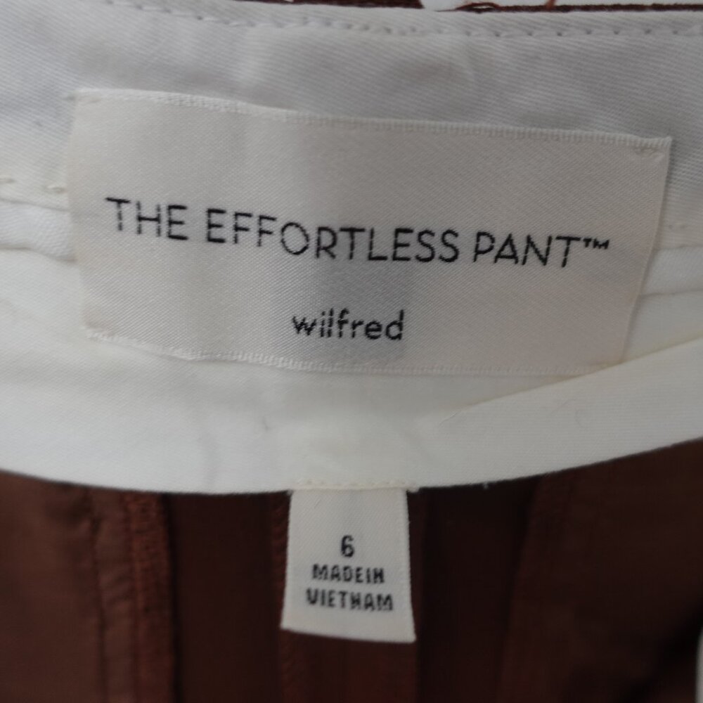 Wilfred (Aritzia) Effortless Pant | Dark Brown - Size 6